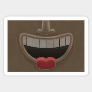 Chocolate Tiki Smile Mask! (Red Tongue Version) Sticker